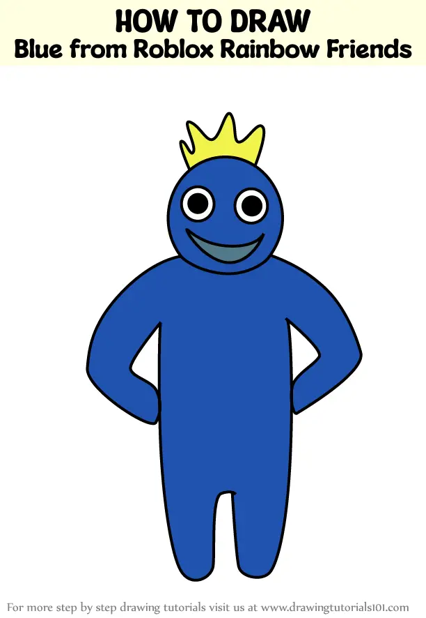 How to Draw Baby Blue from Rainbow Friends - Roblox Drawing 