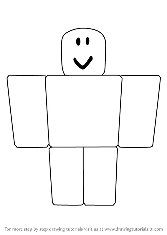 Learn How To Draw Noob From Roblox Roblox Step By Step Drawing Tutorials - drawing games drawing roblox avatar
