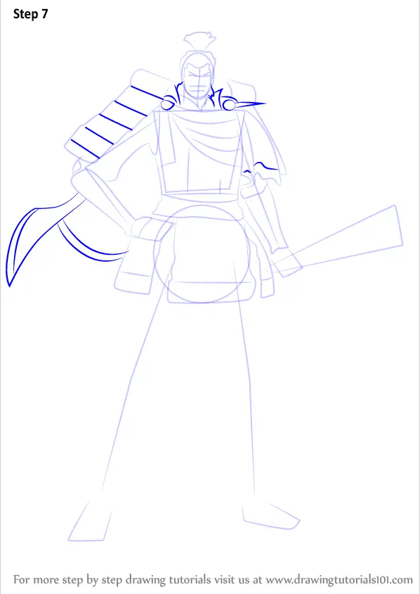 How to Draw Ashikaga Yoshiteru from Sengoku BASARA (Sengoku BASARA ...