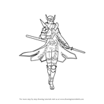How to Draw Uesugi Kenshin from Sengoku BASARA