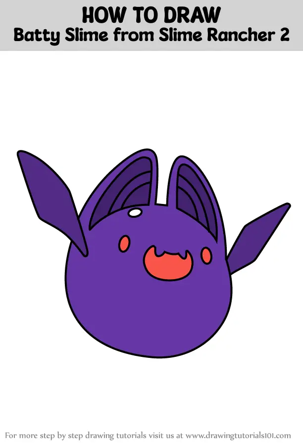 How To Draw Batty Slime From Slime Rancher 2 Slime Rancher 2 Step By Step 3081