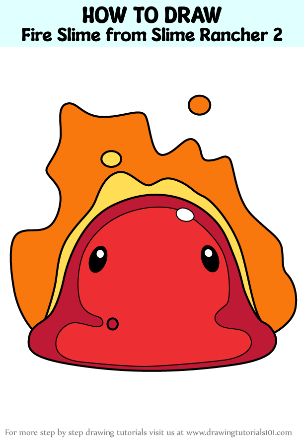 How to Draw Fire Slime from Slime Rancher 2 (Slime Rancher 2) Step by