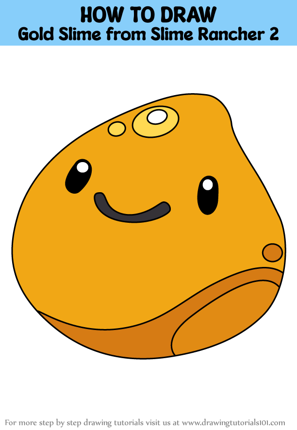 How to Draw Gold Slime from Slime Rancher 2 (Slime Rancher 2) Step by