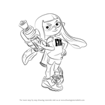 How to Draw Inkling Female from Splatoon