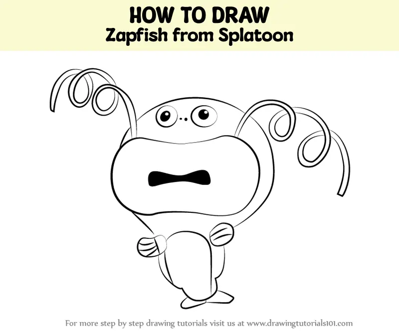 How to Draw Zapfish from Splatoon (Splatoon) Step by Step ...