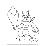 How to Draw Crush from Spyro