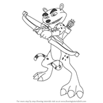 How to Draw Hunter the Cheetah from Spyro