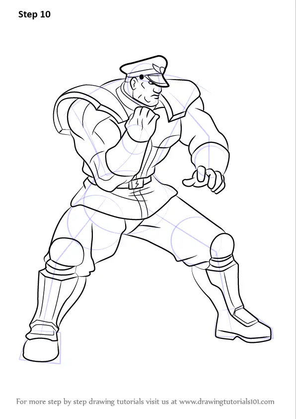 How to Draw M. Bison from Street Fighter (Street Fighter) Step by Step ...