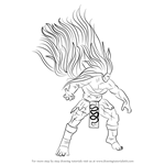How to Draw Necalli from Street Fighter