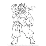 How to Draw Oni from Street Fighter