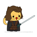 How to Draw Jedi from StrikeForce Kitty