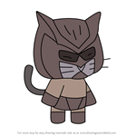 How to Draw Nite Owl from StrikeForce Kitty