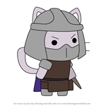 How to Draw Oroku saki from StrikeForce Kitty