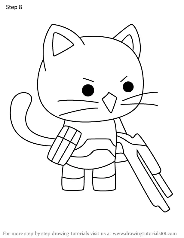 How to Draw Shepherd from StrikeForce Kitty (StrikeForce Kitty) Step by ...