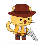 How to Draw Sheriff from StrikeForce Kitty