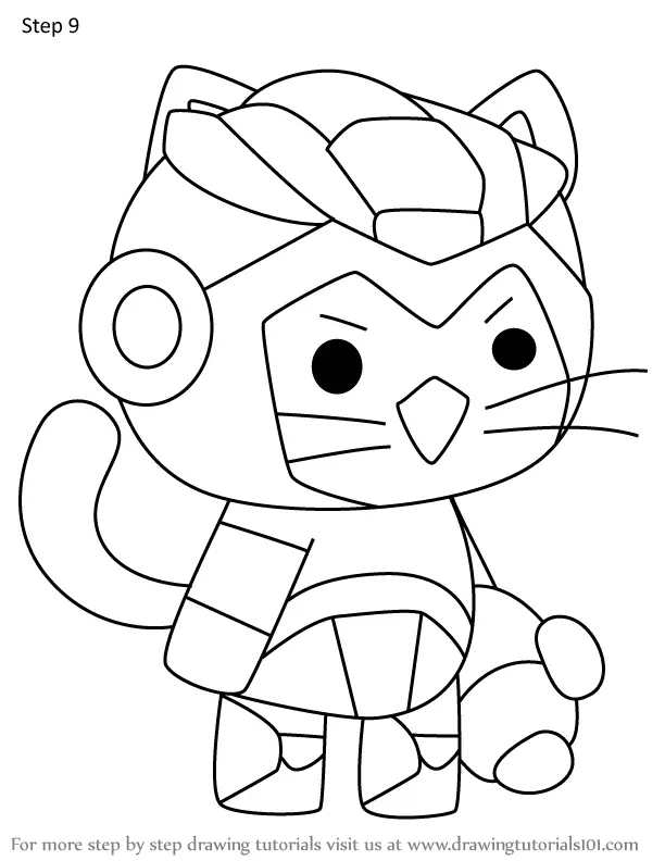 How to Draw Tankman from StrikeForce Kitty (StrikeForce Kitty) Step by ...