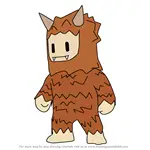 How to Draw Bigfoot from Stumble Guys