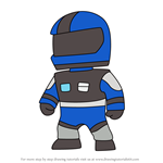 How to Draw Blue Racer from Stumble Guys