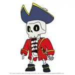 How to Draw Captain Noheart from Stumble Guys