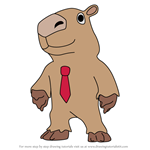 How to Draw Capybara from Stumble Guys
