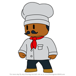 How to Draw Chef Gordon from Stumble Guys