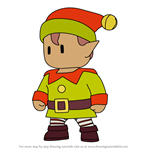 How to Draw Christmas Elf from Stumble Guys