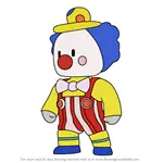 How to Draw Clown Fizbo from Stumble Guys
