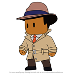 How to Draw Detective from Stumble Guys