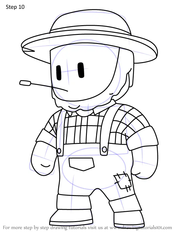 How to Draw Farmer Eli from Stumble Guys (Stumble Guys) Step by Step ...