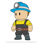 How to Draw Miner George from Stumble Guys