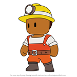 How to Draw Miner Mike from Stumble Guys