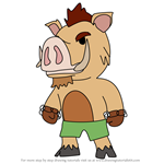 How to Draw Mr. Pig from Stumble Guys