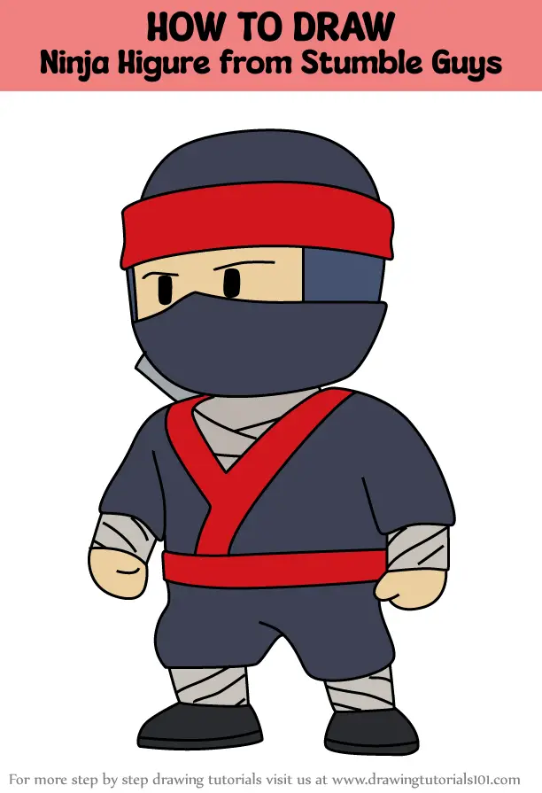 How to Draw Ninja Higure from Stumble Guys (Stumble Guys) Step by Step ...