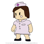 How to Draw Nurse Annie from Stumble Guys