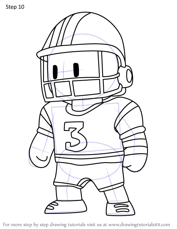 How to Draw Quarterback from Stumble Guys (Stumble Guys) Step by Step ...