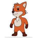 How to Draw Red Fox from Stumble Guys