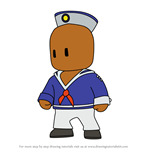 How to Draw Sailor Sean from Stumble Guys