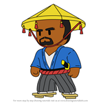 How to Draw Samurai from Stumble Guys