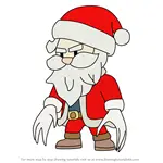 How to Draw Santa Claws from Stumble Guys