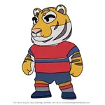 How to Draw South Korea Tiger from Stumble Guys