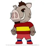 How to Draw Spanish Boar from Stumble Guys