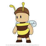 How to Draw Stumblebee from Stumble Guys