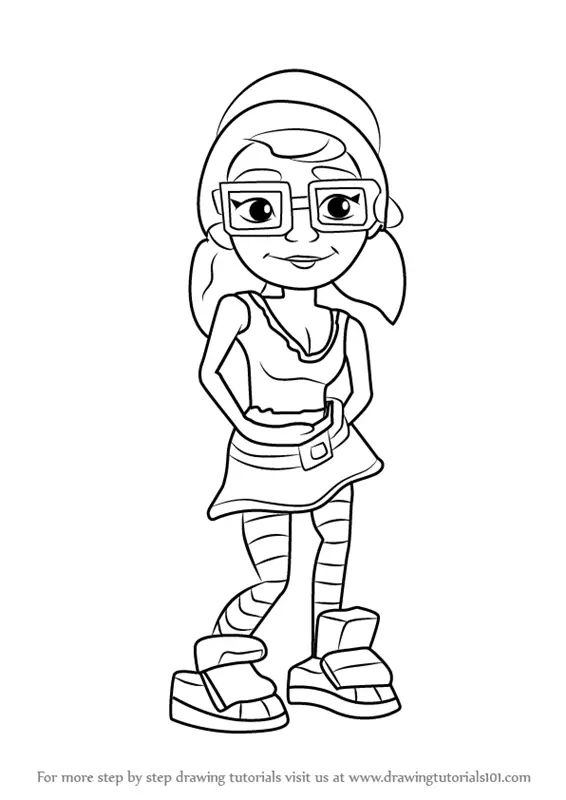 Subway Surfers Characters Coloring Pages Sketch Coloring Page