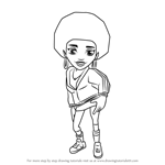 How to Draw Frizzy from Subway Surfers