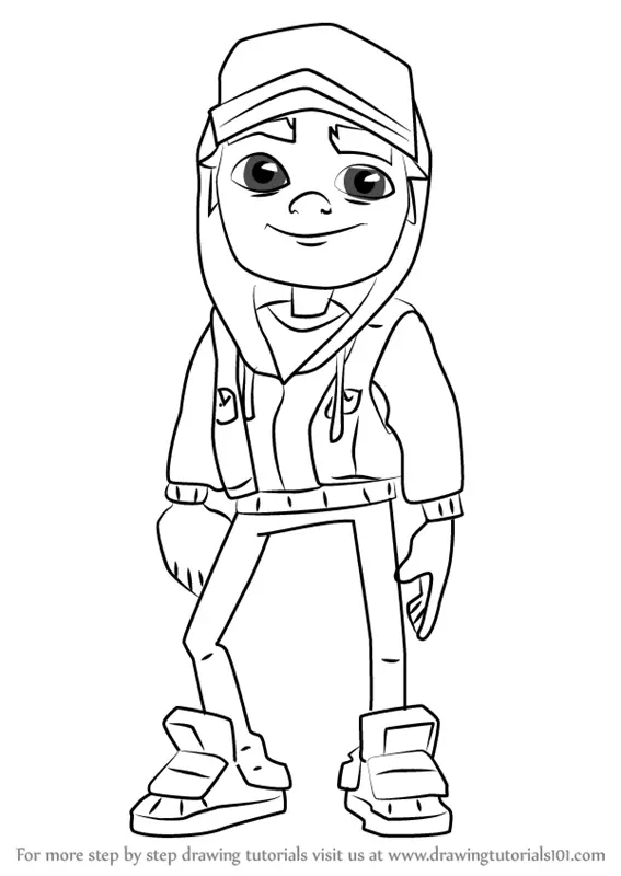 How To Draw Jake From Subway Surfers Step 0 