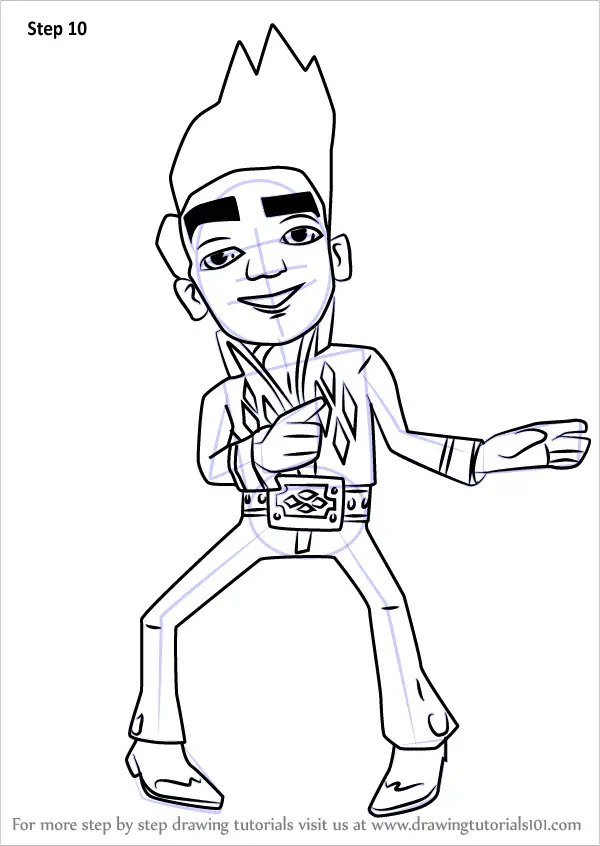 How to Draw Rex from Subway Surfers (Subway Surfers) Step by Step ...