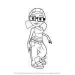 How to Draw Tricky from Subway Surfers