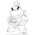 How to Draw Bowser Jr. Standing from Super Mario