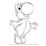 How to Draw Yoshi from Super Mario