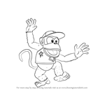 How to Draw Diddy Kong from Super Smash Bros